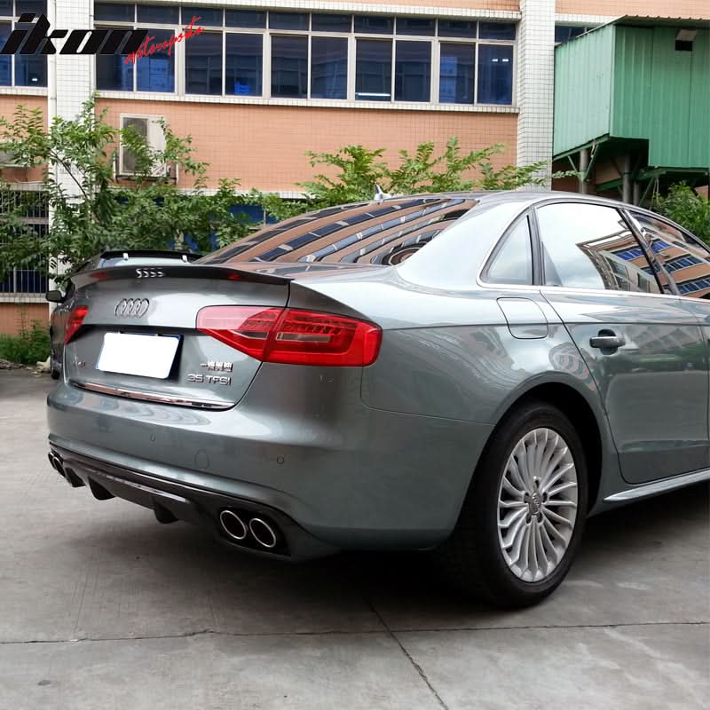 2013-2016 Audi A4 B9 Sedan R Style Rear Bumper Diffuser Carbon Fiber