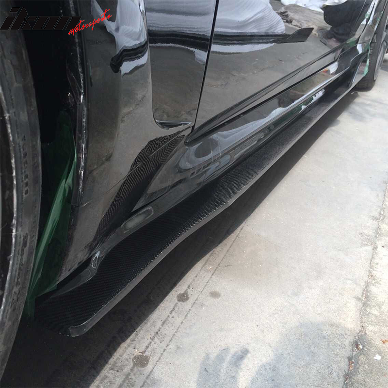 2008-2013 Infiniti G37 V36 Coupe JC Style 2PC Side Skirts Carbon Fiber