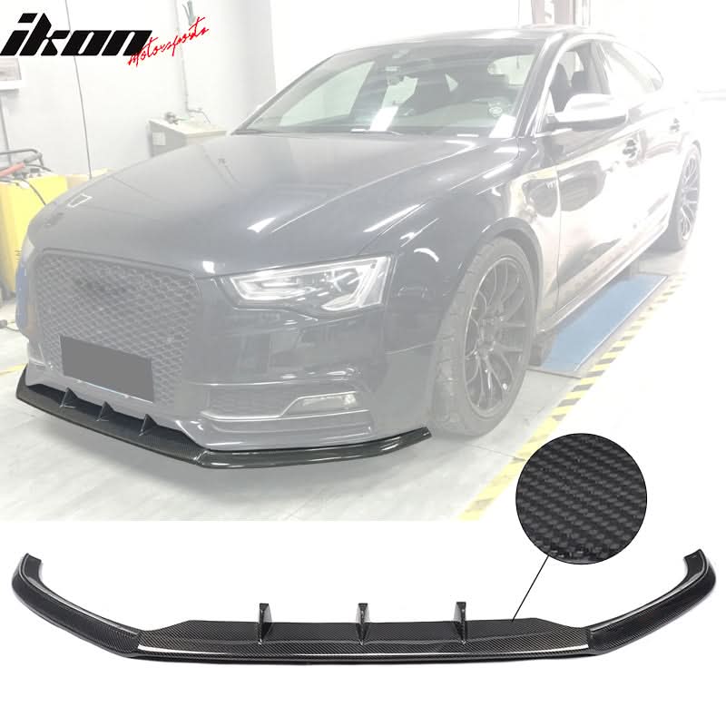 2013-2016 Audi S5 8V Coupe JC Style Front Bumper Lip Kit Carbon Fiber