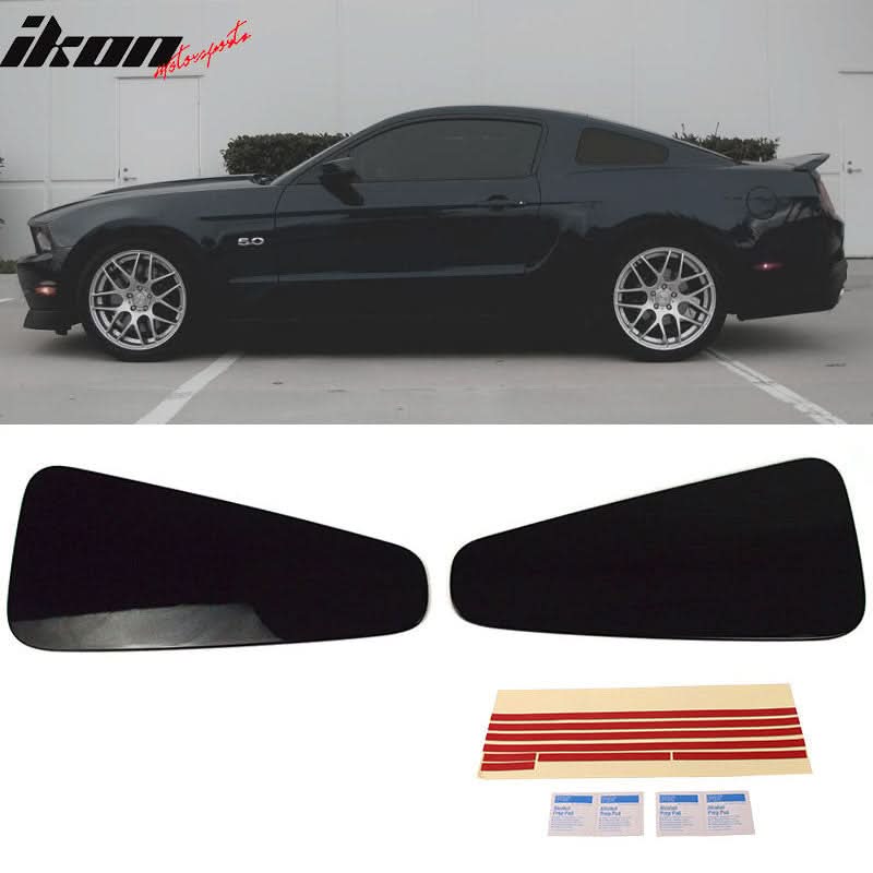 2010-2014 Ford Mustang GT350 Style Rear Window Louver Covers Guard ABS