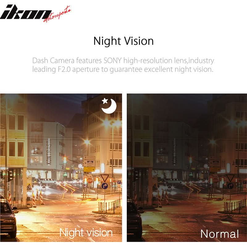 DashPal 1080P 170Â° DVR Camera Video Recorder Dash Cam Night Vision HDR