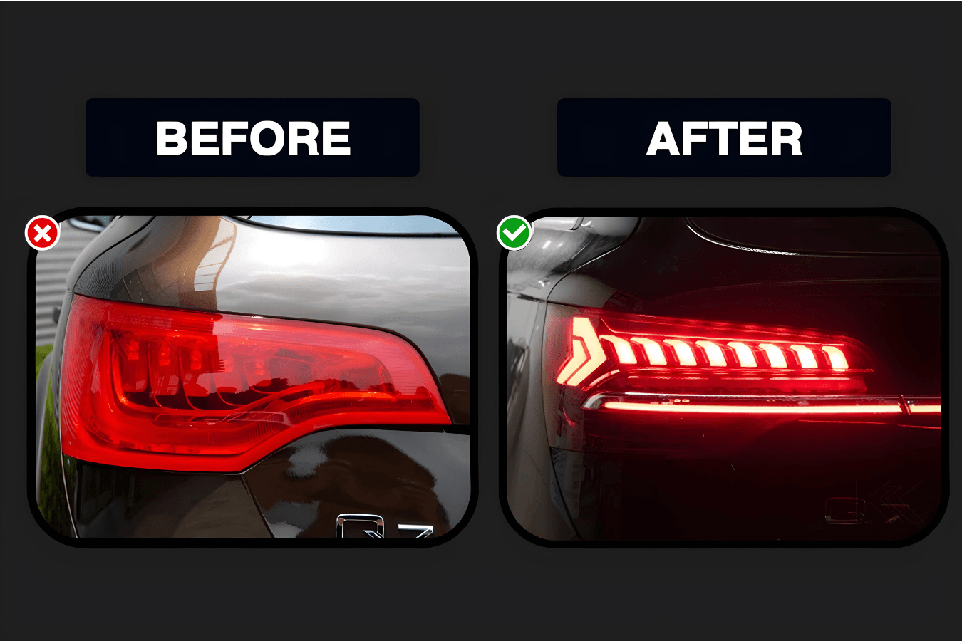 Audi 1st Gen Q7 Matrix LED Taillights (2006 - 2015)