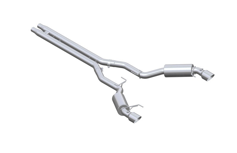 MBRP 15-17 Ford Mustang GT 5.0 3in Cat Back Dual Split Rear Race Version 4.5in Tips - Aluminized