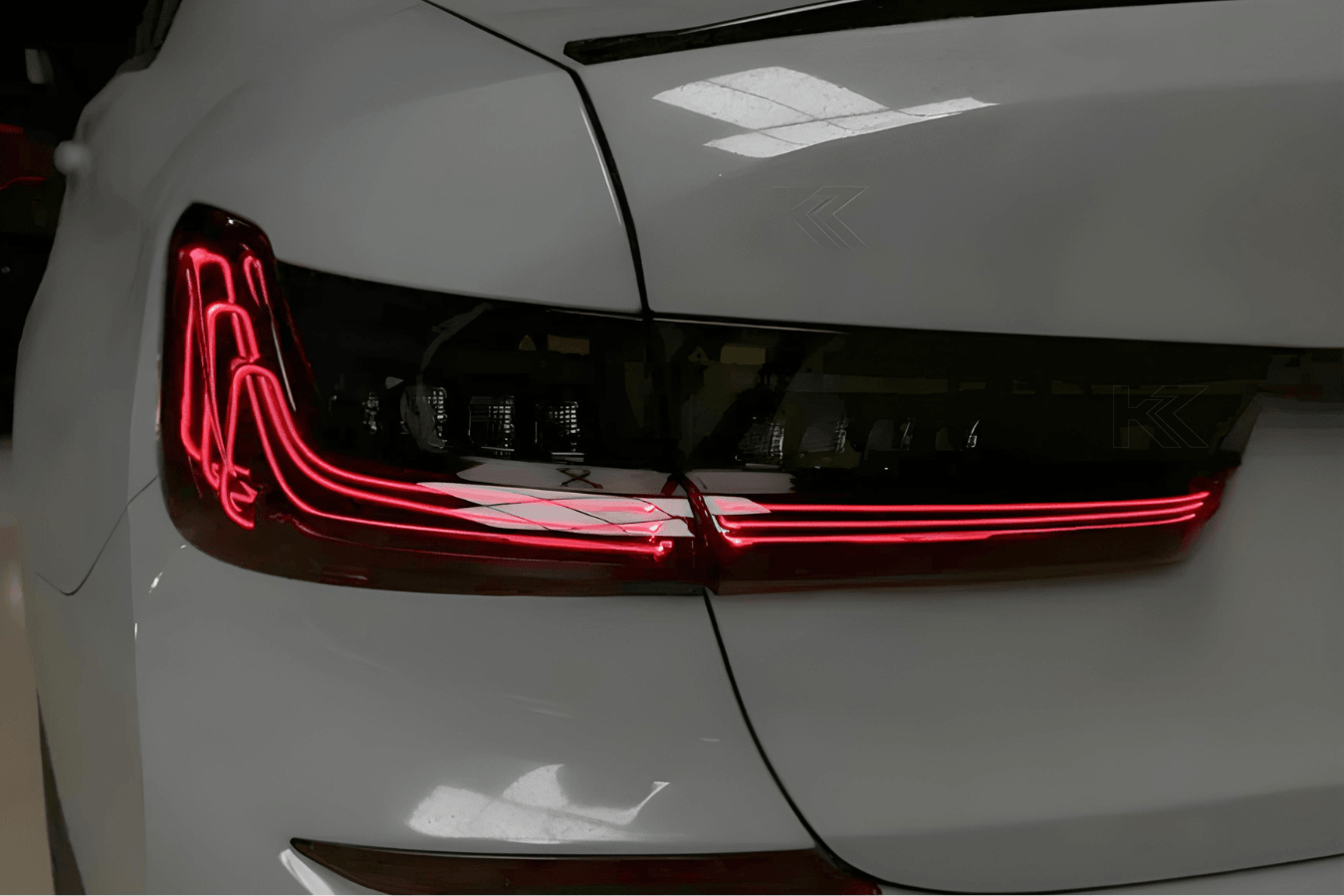BMW 3 Series G20 G28 Red and Smoked CSL Style Laser Tail Lights (2019-2024)