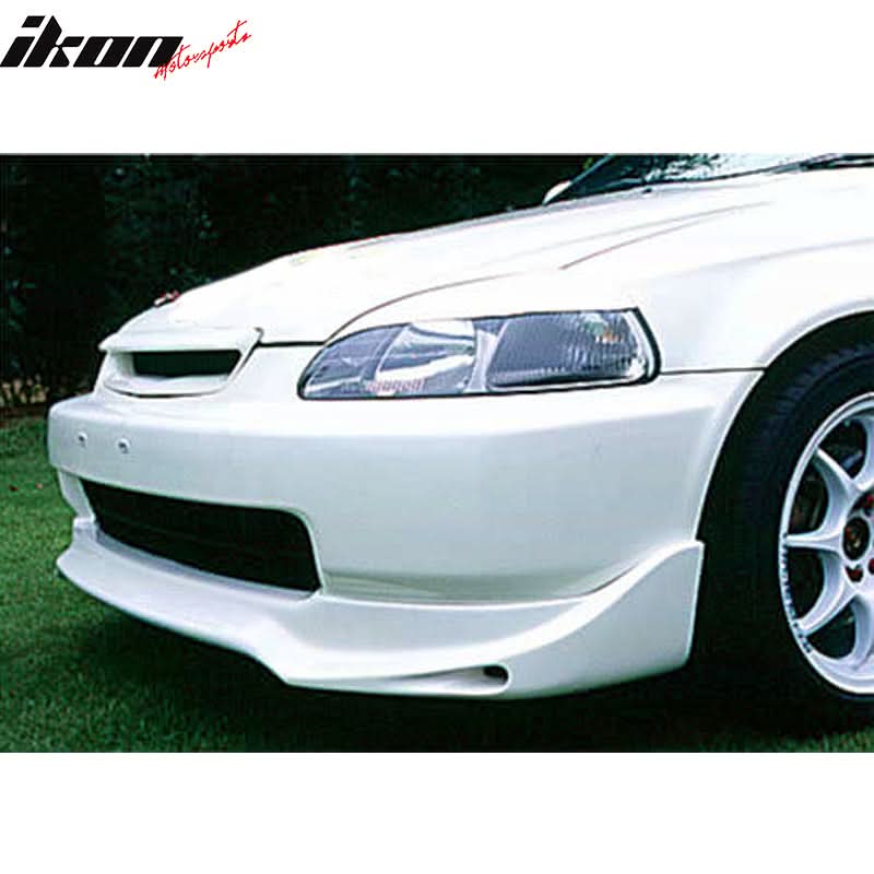 1996-1998 Honda Civic Jun Style Unpainted Front Bumper Lip Spoiler PU