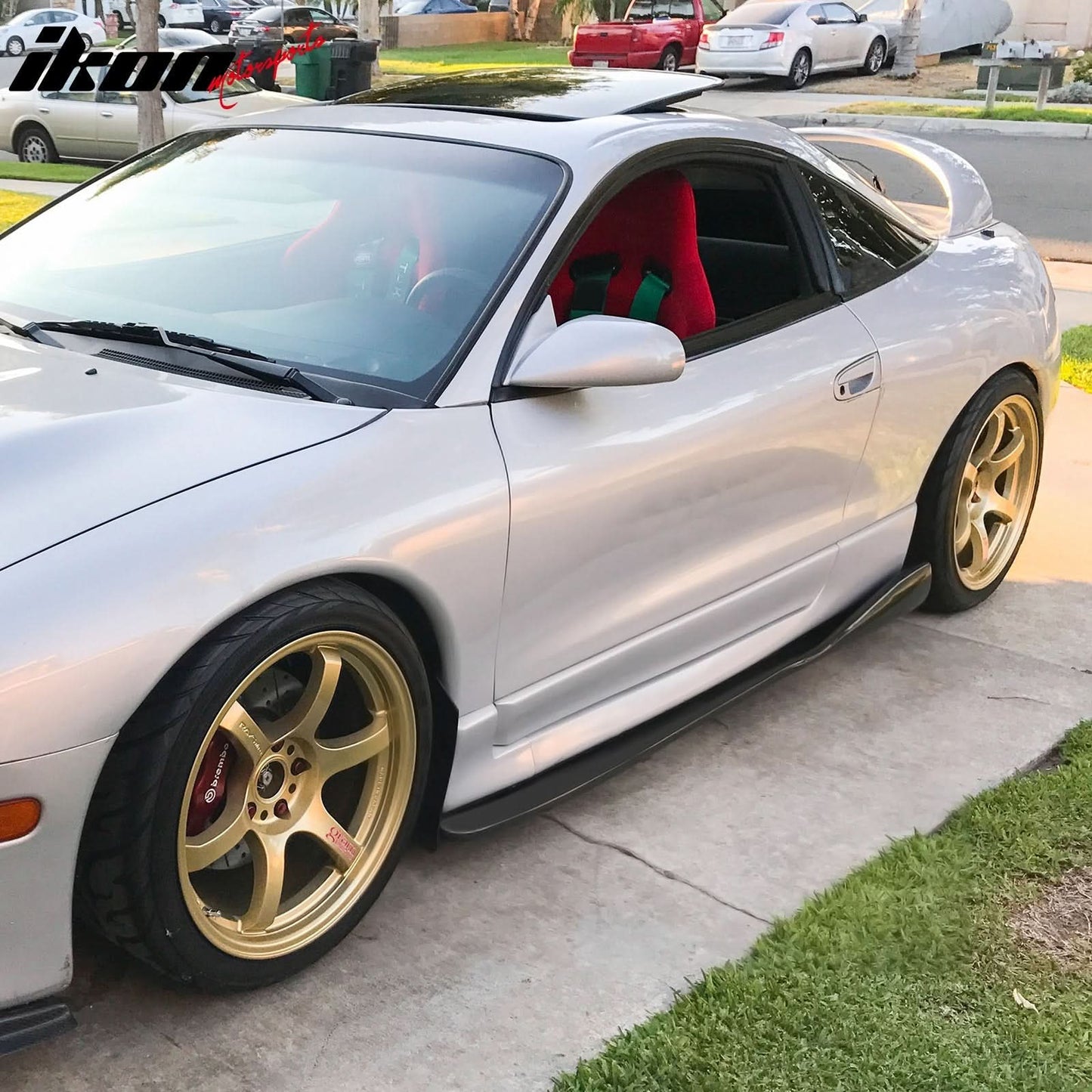 1997-1999 Mitsubishi Eclipse CS Side Skirts Style PU Unpainted Black
