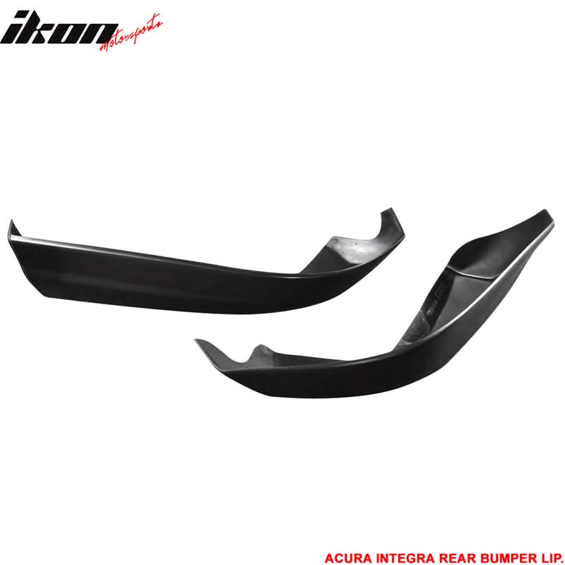 Black PP Mugen Front & Rear Bumper Lip Fits 98-01 Acuraintegra