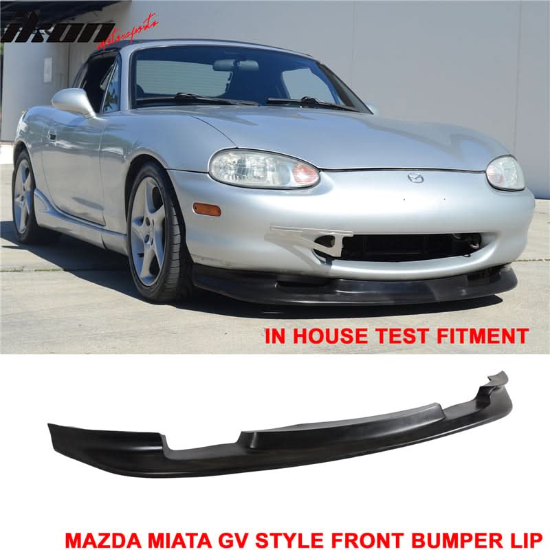 1999-2000 Mazda Miata MX-5 GV Unipainted Black Front Bumper Lip PU