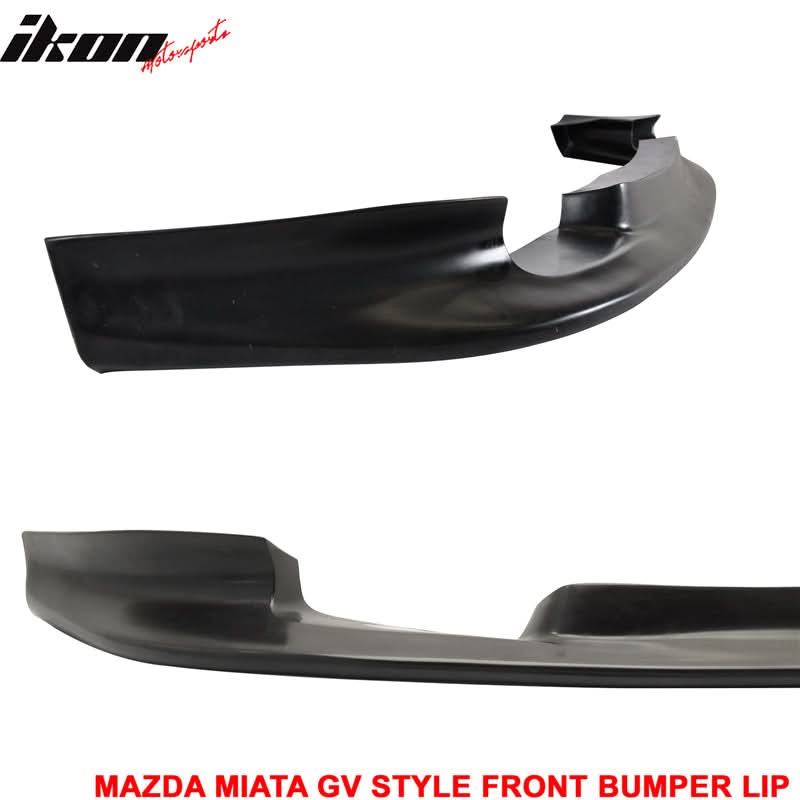 1999-2000 Mazda Miata MX-5 GV Unipainted Black Front Bumper Lip PU