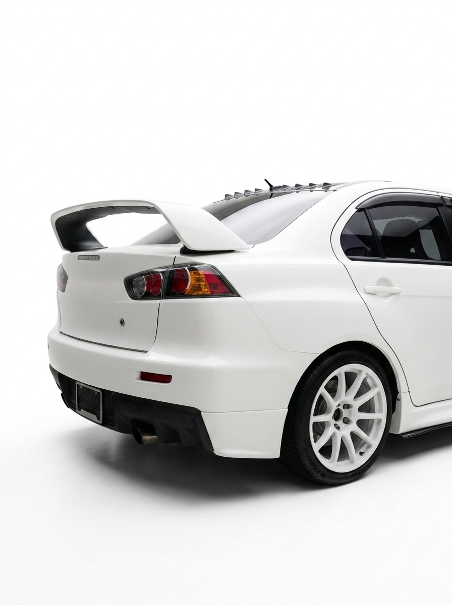 2008-2015 Mitsubishi Lancer EVO Style Unpainted Rear Bumper Aprons PU