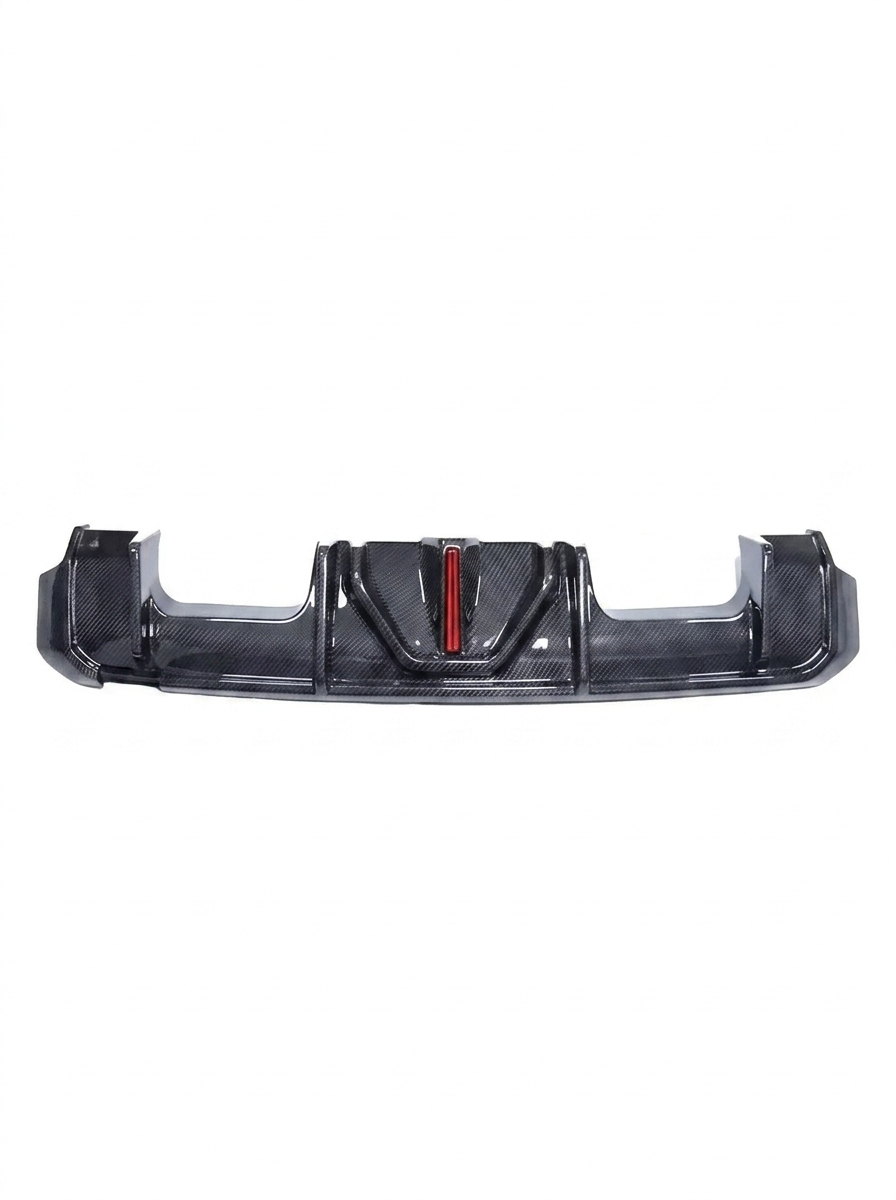 BMW 3 Series G80 M3 G82 G83 M4 Carbon Fiber Rear Diffuser with LED Lights (2019 - 2024)
