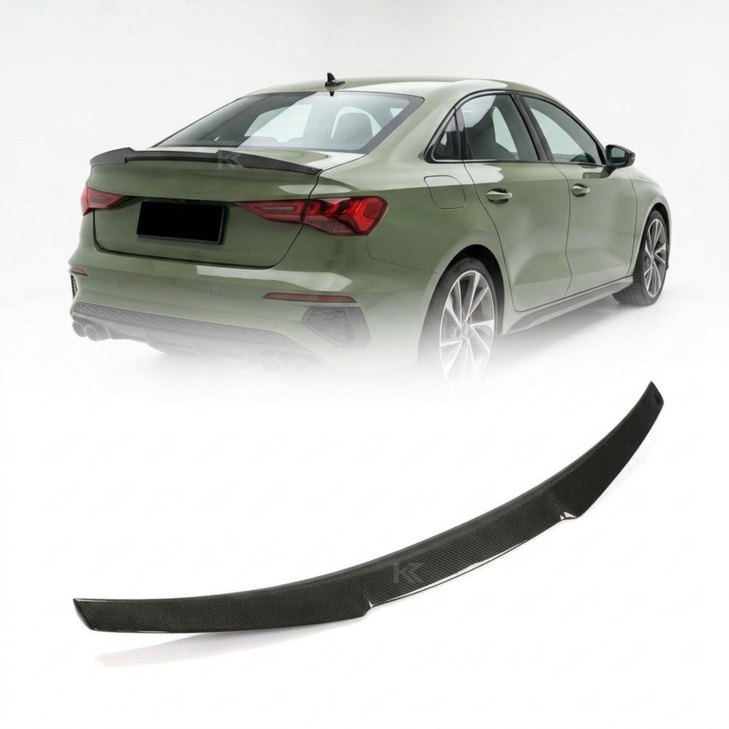 2020–2023 Audi A3 S-Line / S3 / RS3 8Y Sedan Single Deck Rear Trunk Spoiler Wing – Carbon Fiber
