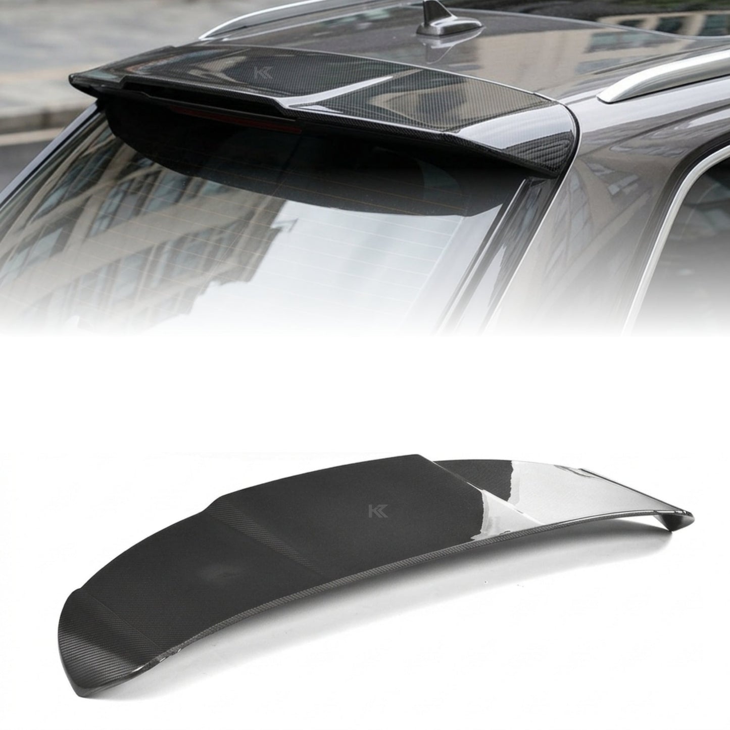 2016–2018 Audi Q7 S-Line / SQ7 4M Rear Roof Spoiler Extension – Carbon Fiber