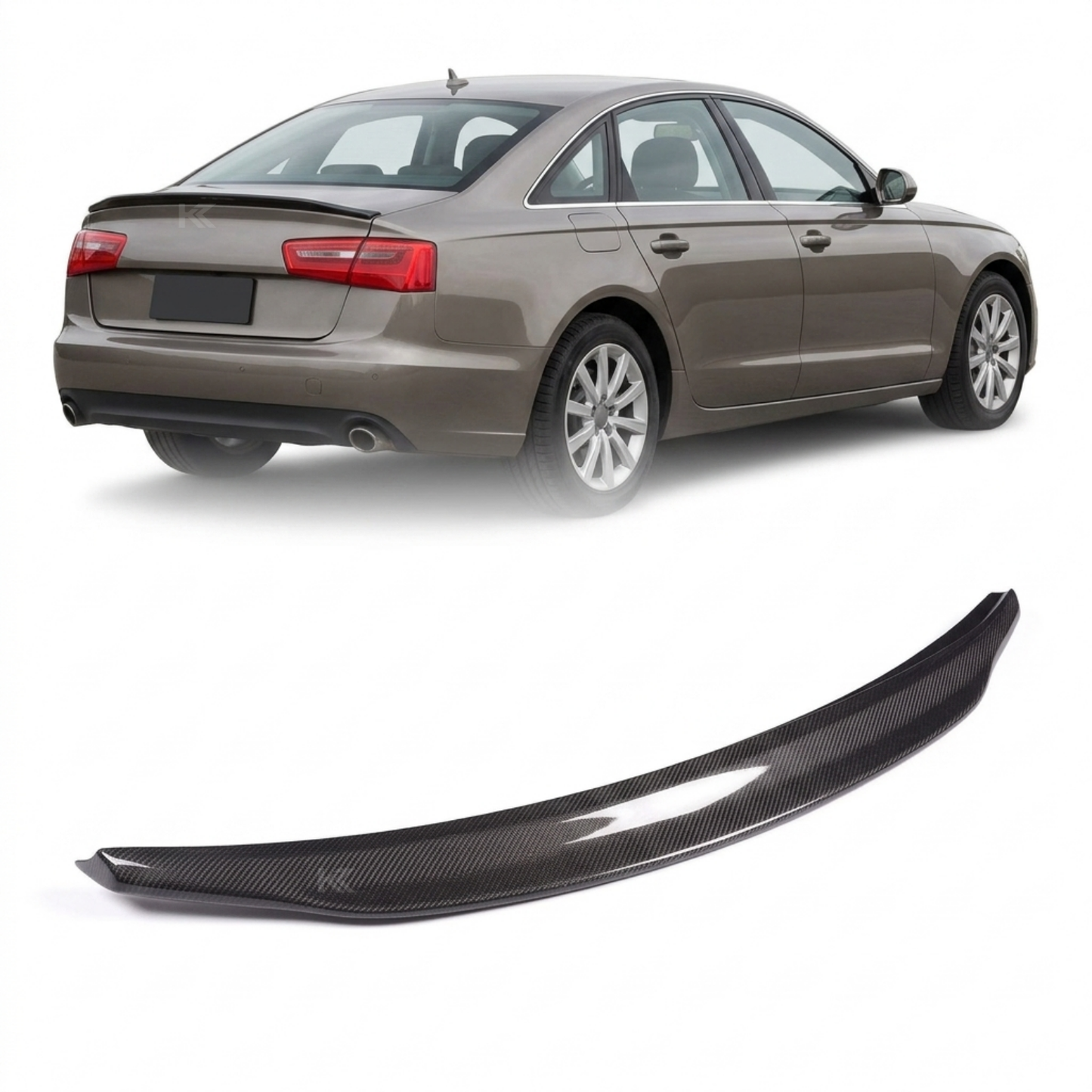 2012–2018 Audi A6 C7 4G Sedan Rear Trunk Spoiler – Carbon Fiber