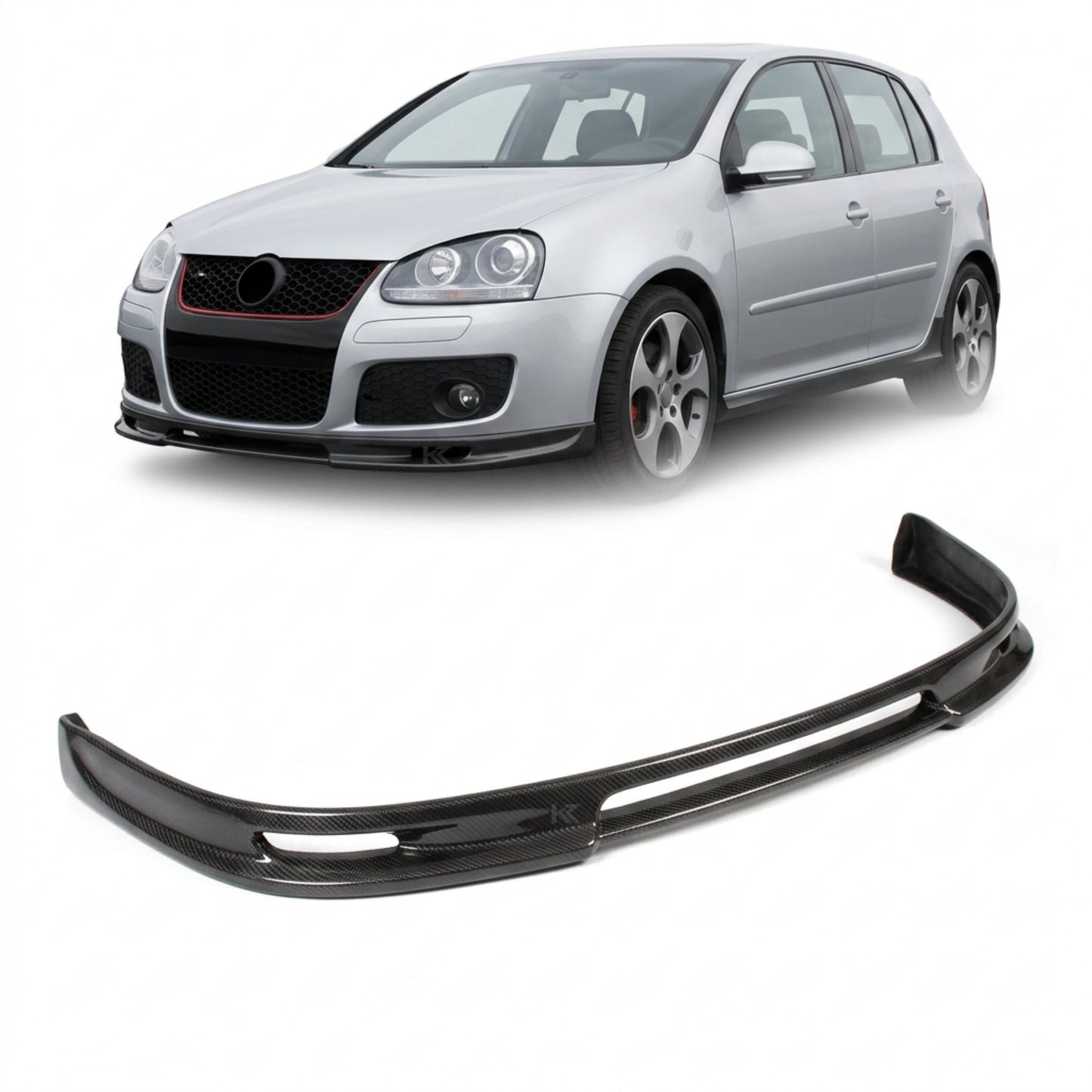 2006–2009 Volkswagen Golf GTI MK5 A Style Front Bumper Splitter – Carbon Fiber