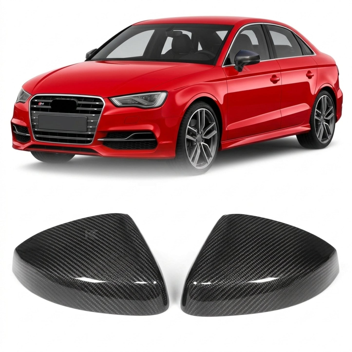 2016 Audi A3 / S3 / RS3 8V Side Wing Mirror Covers – Carbon Fiber