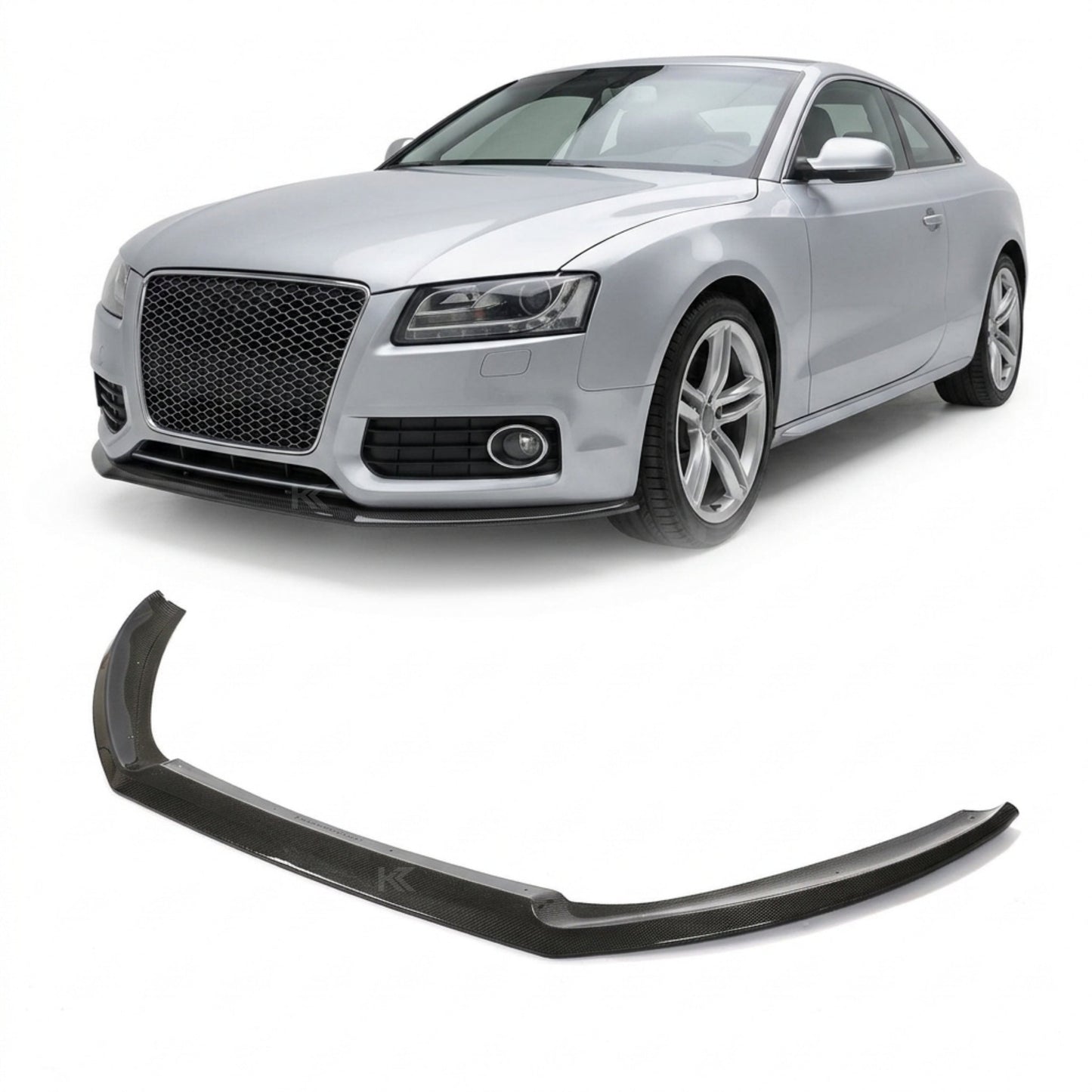 2009–2010 Audi A5 S-Line / S5 B8 Front Lip – Carbon Fiber