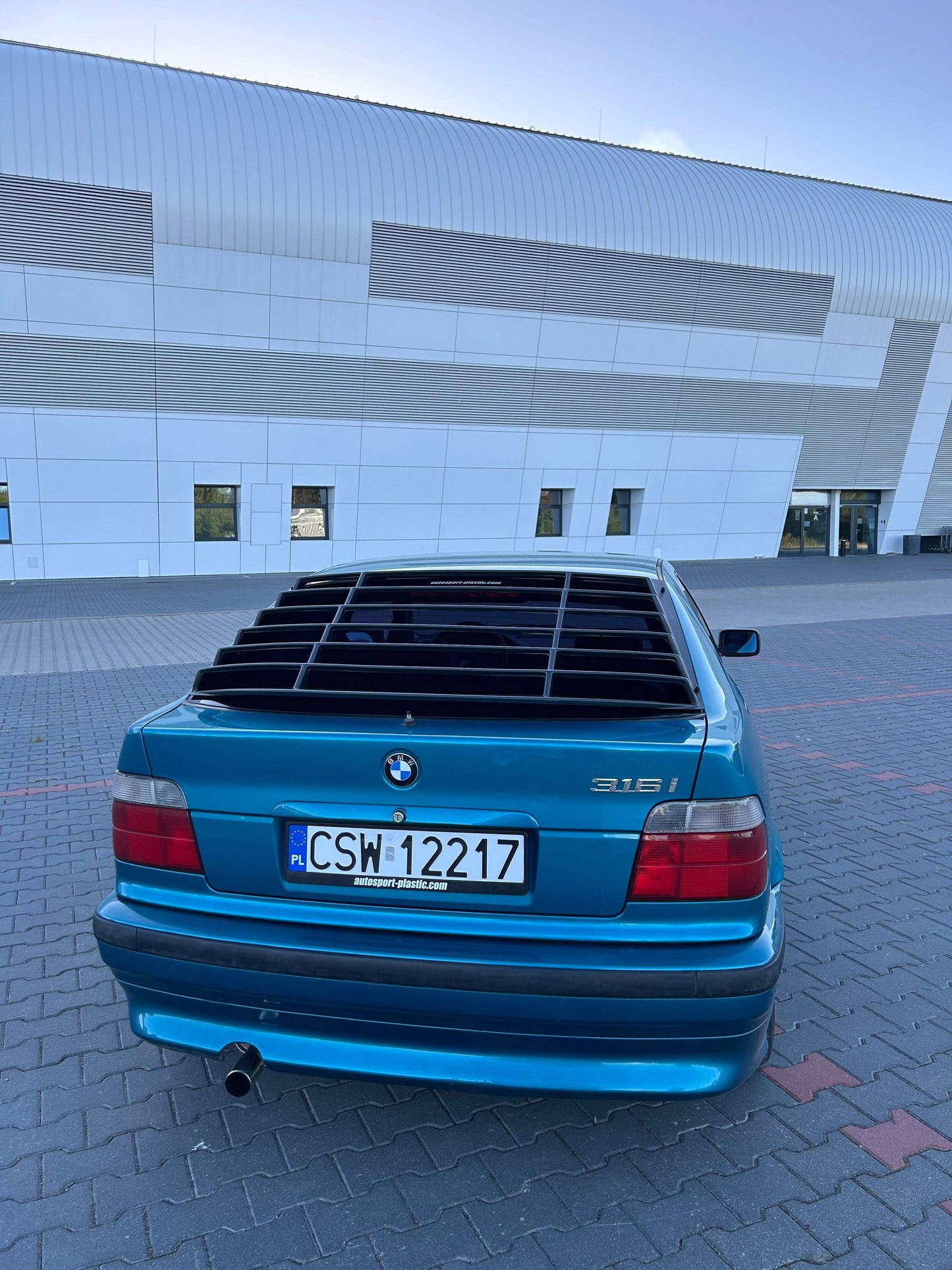 BMW E36 Compact Series 3 Black Back Windshield Louvers (1992 - 1999)
