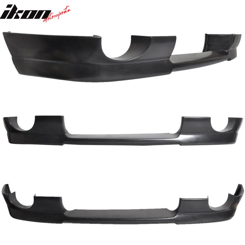 2003-2005 Subaru Forester DS Style Unpainted Black Front Bumper Lip PU