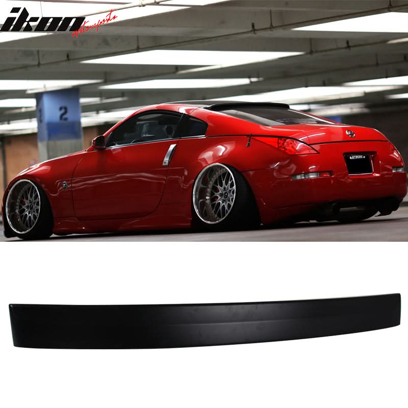2003-2008 Nissan 350Z RS Style Roof Spoiler Wing Unpainted Black ABS