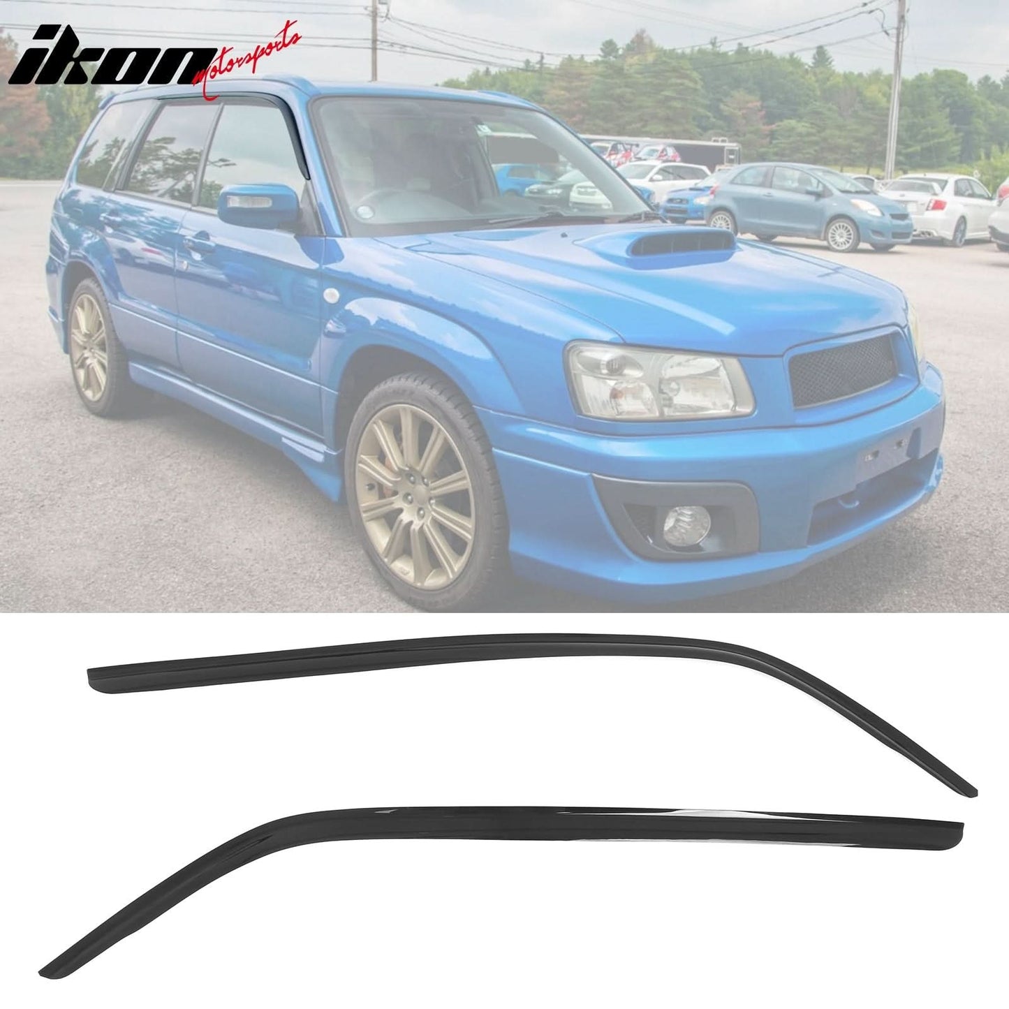 2003-2008 Subaru Forester Slim Style Smoke 2PCS Window Visor Acrylic