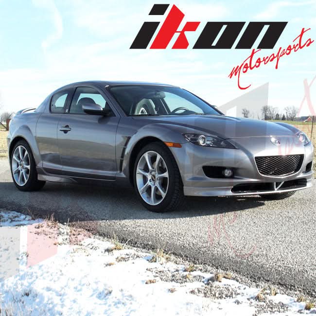 2004-2010 Mazda RX8 OE Style Unpainted Black Side Skirts Extension PU