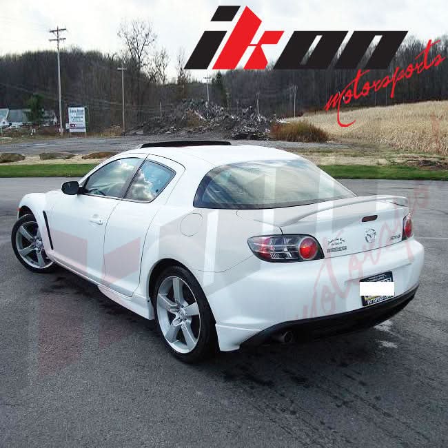2004-2010 Mazda RX8 OE Style Unpainted Black Side Skirts Extension PU