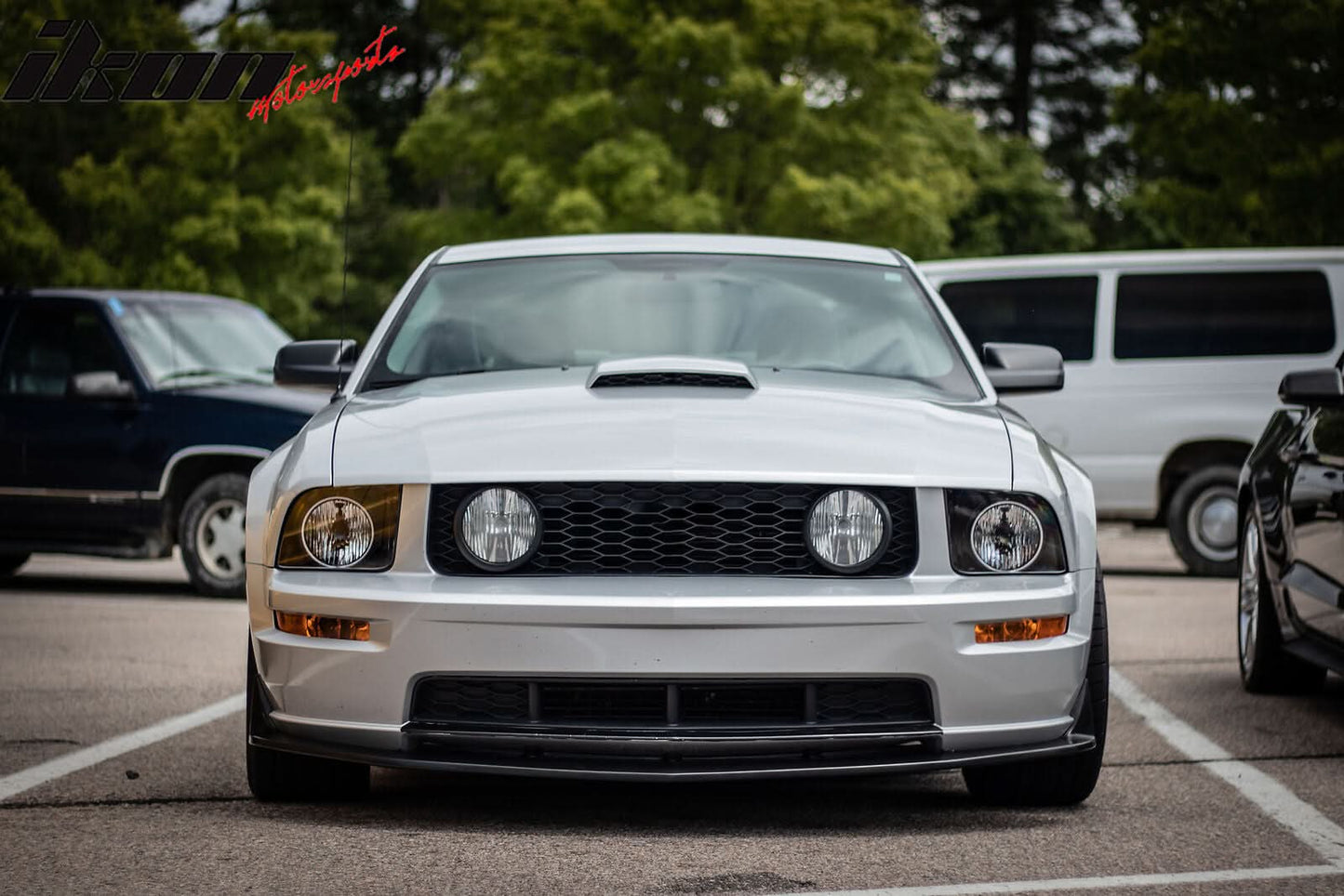 2005-2009 Ford Mustang V8 Type CV3 Black Front Bumper Lip PU