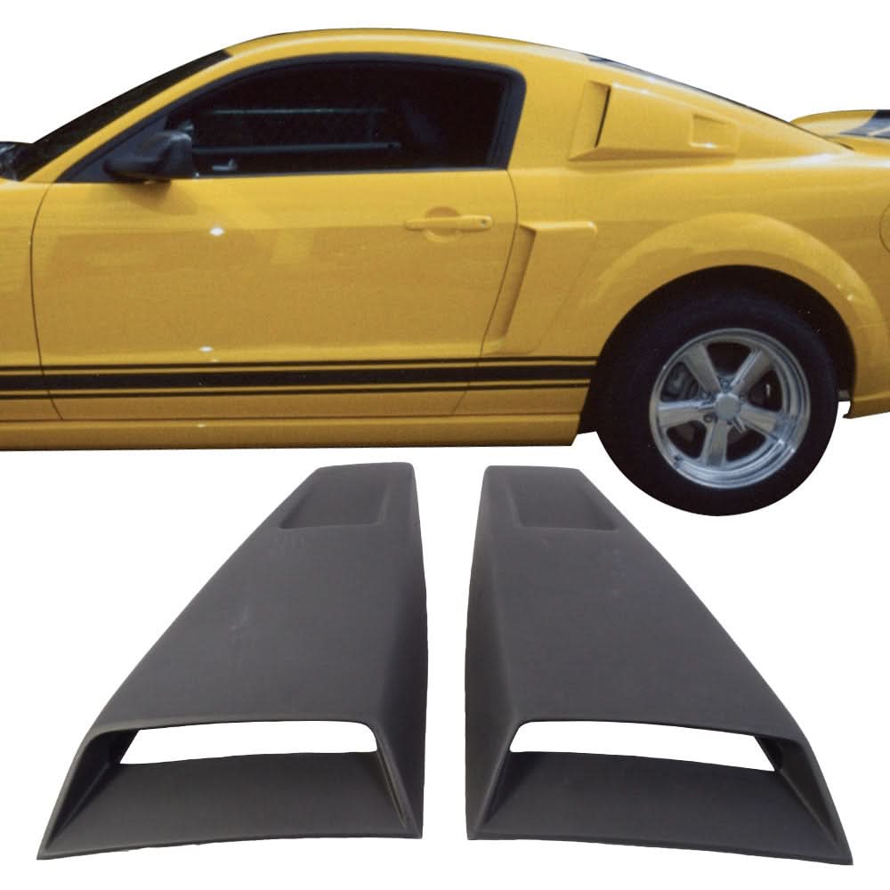 2005-2014 Ford Mustang Eleanor Window Side Louvers Scoops PU
