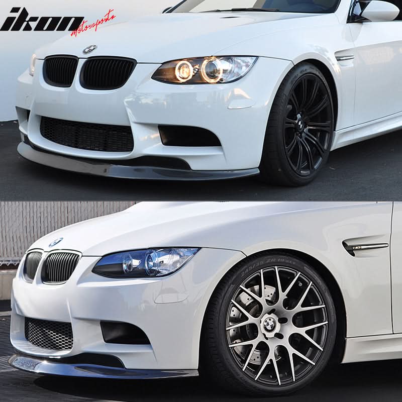 2008-2013 BMW M3 Coupe Sedan Convertible C Black Front Lip SplitterPU