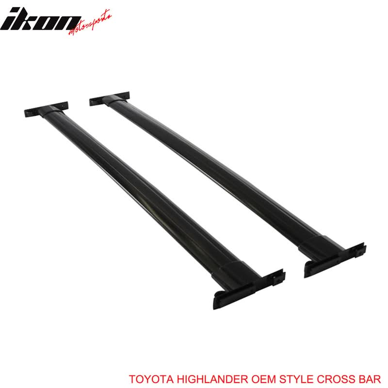 Fits 08-13 Highlander OE Black Roof Rack+Cross Bar Kit Luggage Carrier