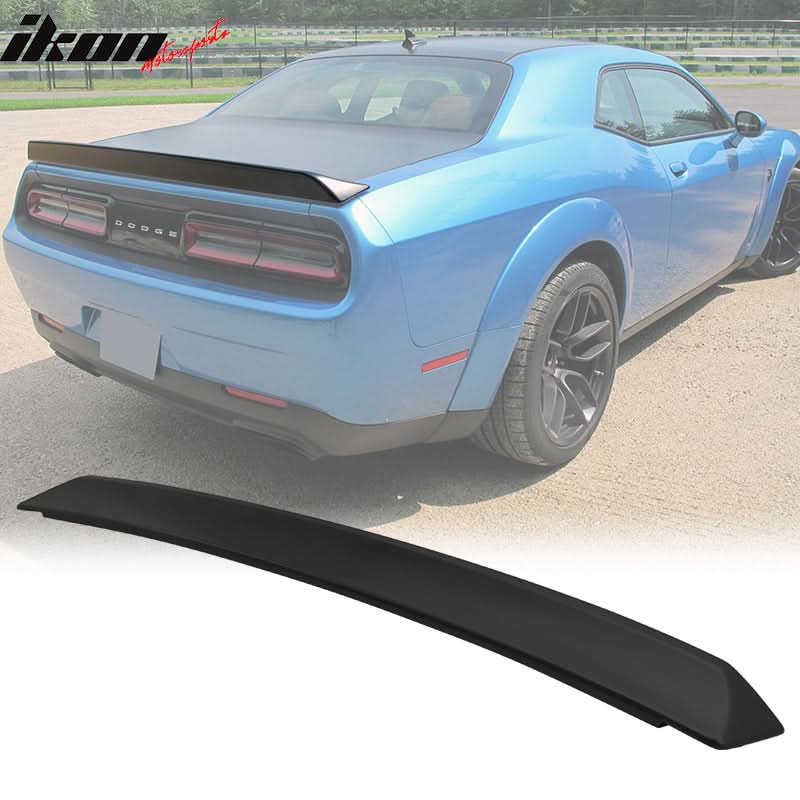 2008-23 Dodge Challenger SRT Hellcat Matte Black Rear Spoiler Wing ABS