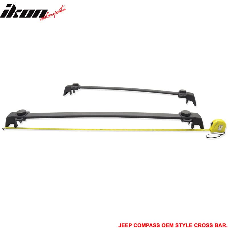 2011-2016 Jeep Compass OE Style Black Roof Rack Cross Bar ABS Aluminum