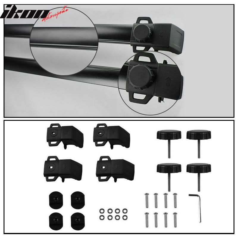 2011-2016 Jeep Compass OE Style Black Roof Rack Cross Bar ABS Aluminum