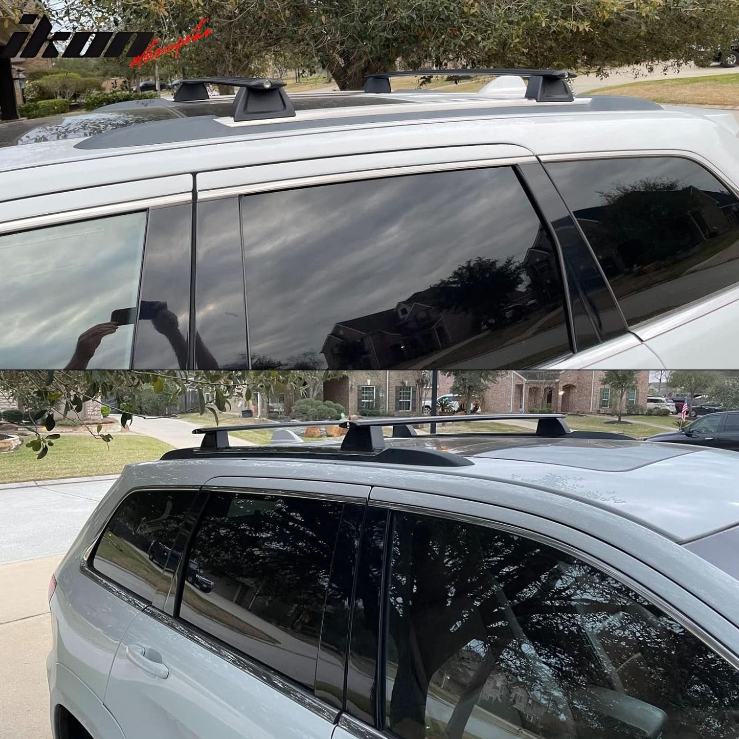 2011-2022 Jeep Grand Cherokee OE Black Roof Rack Cross Bar Aluminum