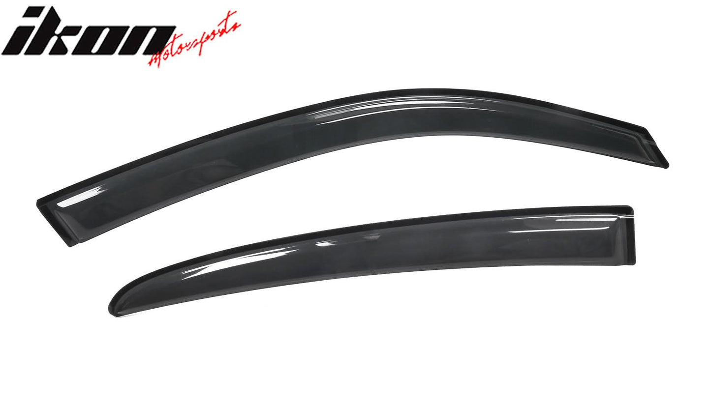 2011-2024 Dodge Charger Slim Smoke Tape On 4PCS Window Visors Acrylic