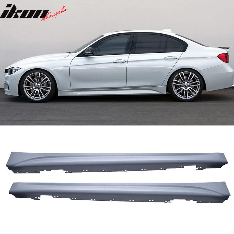 2012-2018 BMW F30 3-Series M-Tech Style Unpainted Side Skirts PP Pair