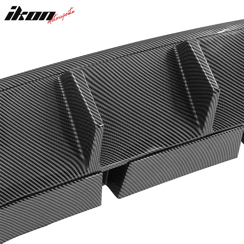 2013-2014 Ford Mustang V6 GT Carbon Fiber Print Rear Bumper Lip V2 PP