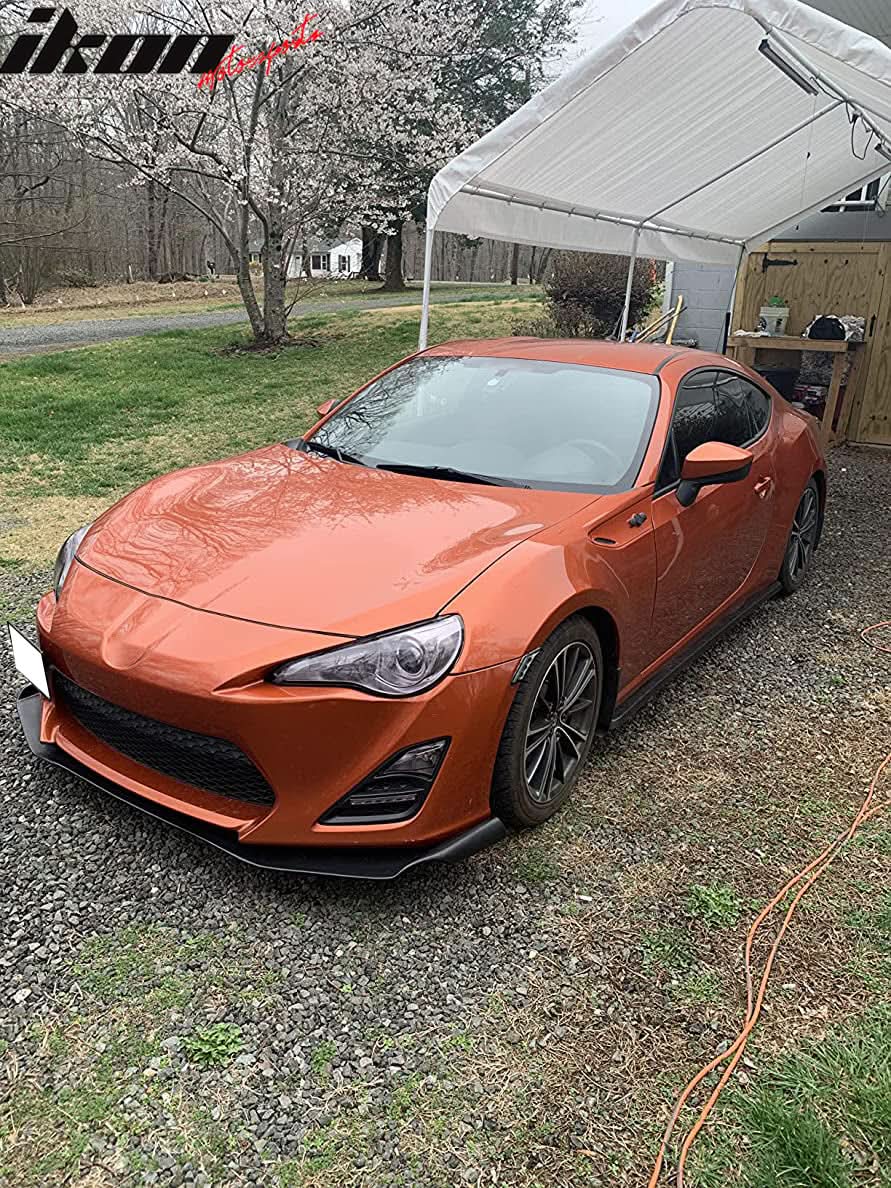 2013-2016 Scion FRS GR Style Unpainted Black Front Bumper Lip PU