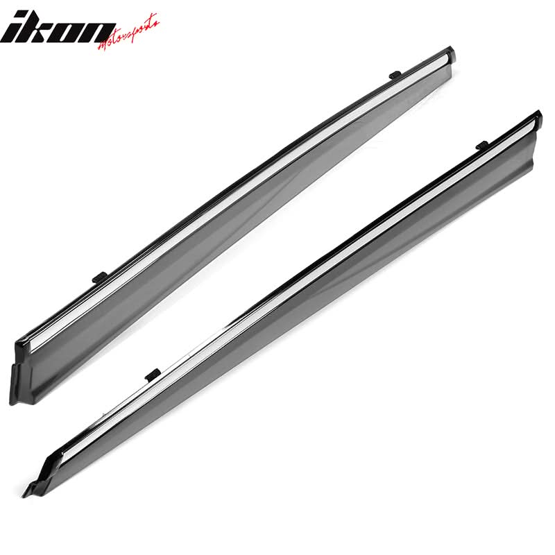 2013-2018 Nissan Altima Polycarbonate Window Visors W/ Chrome Trim 4PC