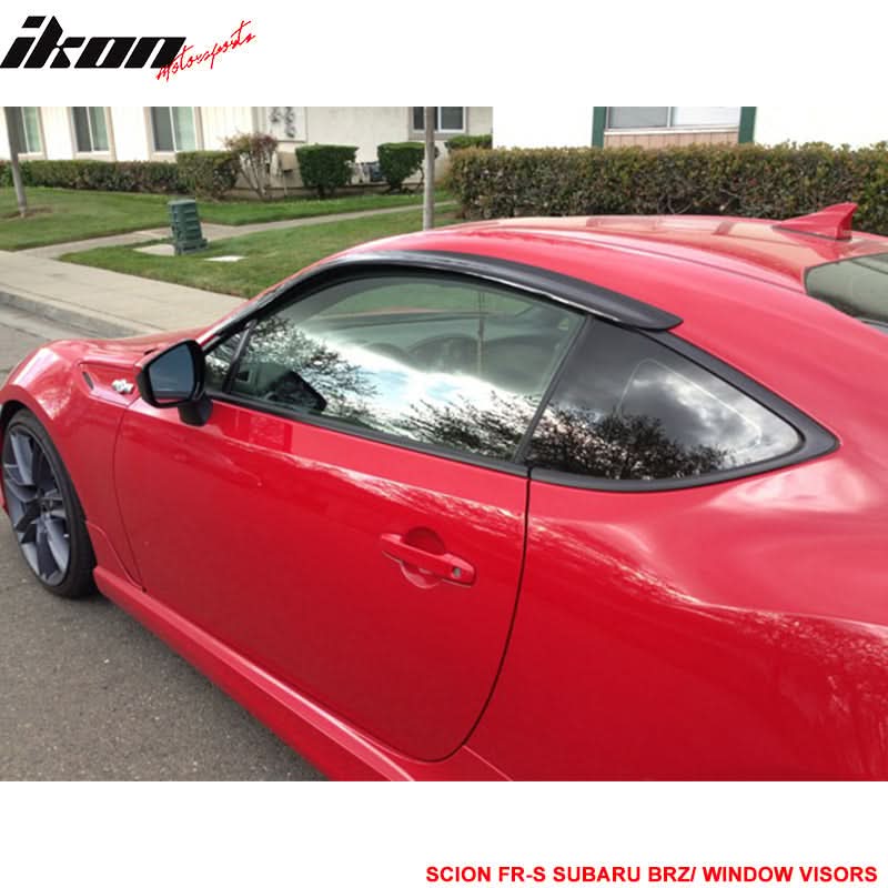 2013-2020 Subaru BRZ Toyota 86 Smoke Tinted Window Visor Acrylic 2PCS