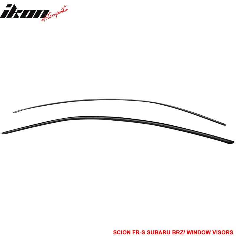 2013-2020 Subaru BRZ Toyota 86 Smoke Tinted Window Visor Acrylic 2PCS