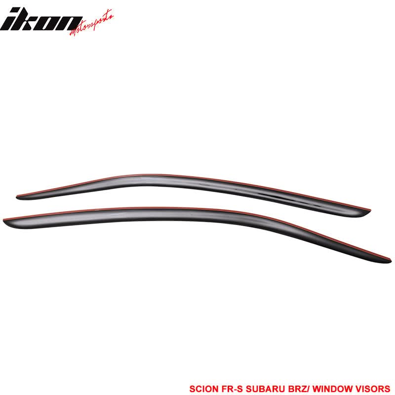 2013-2020 Subaru BRZ Toyota 86 Smoke Tinted Window Visor Acrylic 2PCS