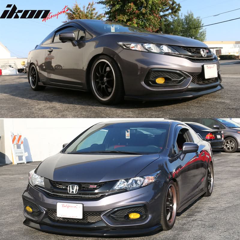 2014-2015 Honda Civic Coupe IKON Style Unpainted Front Lip Splitter PU