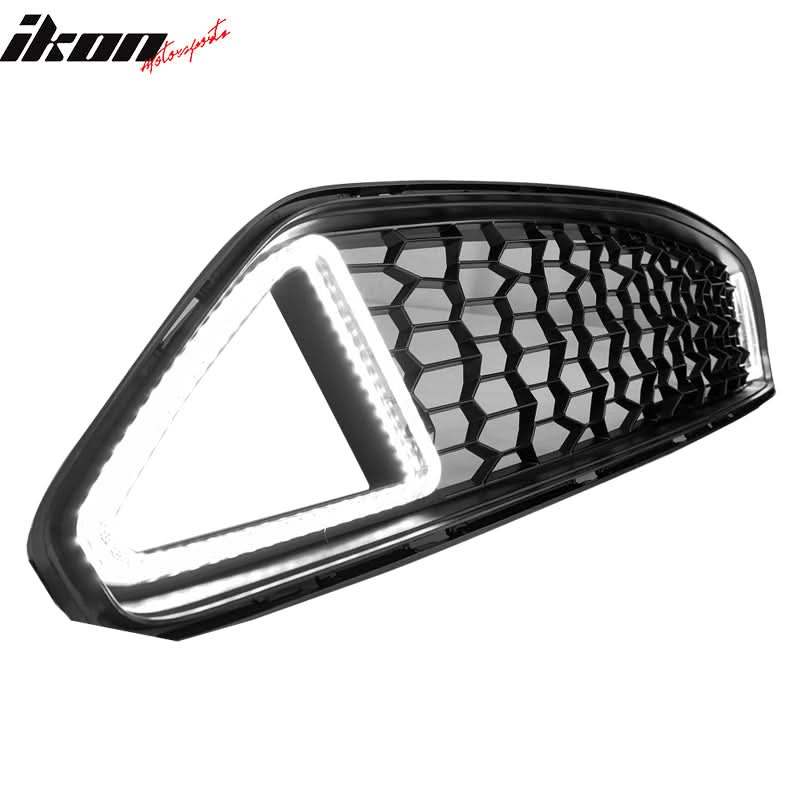 2015-2017 Ford Mustang Unpainted Front Hood Upper Grille w/ LED Lights