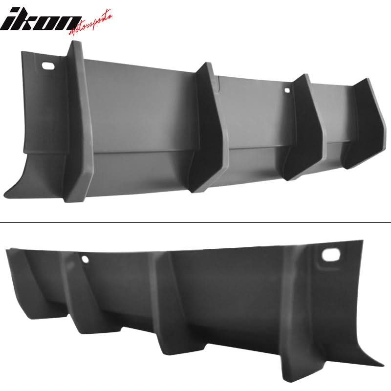 2015-2023 Dodge Challenger Unpainted Rear Bumper Lip Diffuser 4 Fin PP
