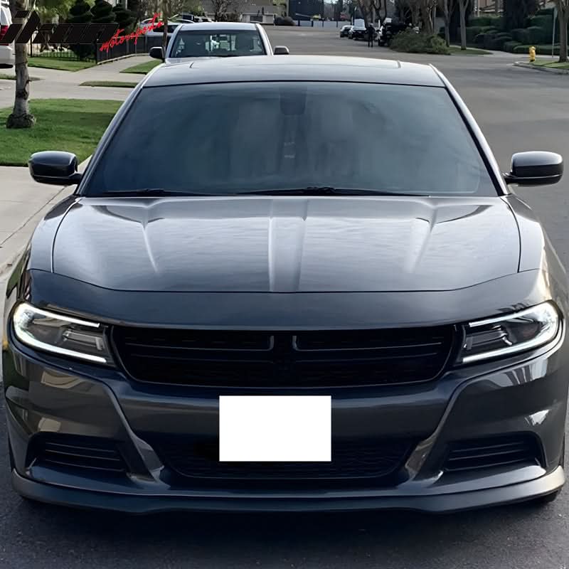 2015-2023 Dodge Charger Base Unpainted Black Front Bumper Lip Chin PU