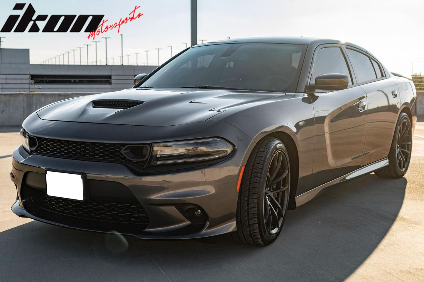 2015-2023 Dodge Charger Grill Unpainted Black Front Upper Car Grille