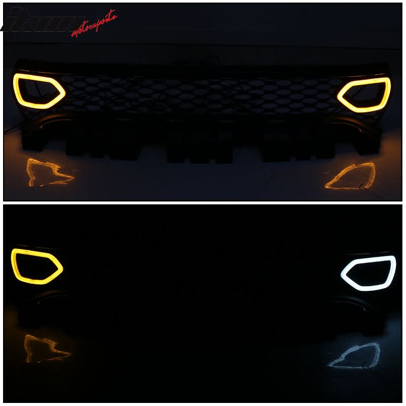 2015-2023 Dodge Charger SRT Style Black Upper Lower Grille LED Lights