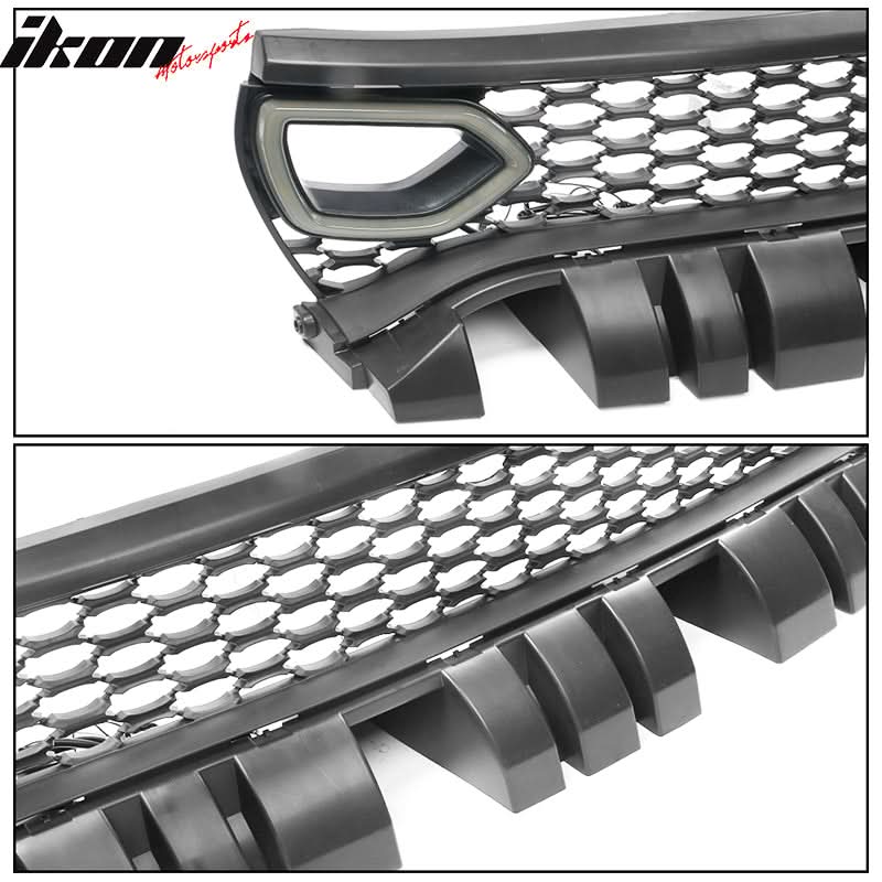 2015-2023 Dodge Charger SRT Style Black Upper Lower Grille LED Lights